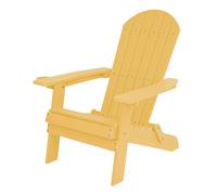 AXI Claire Silla adirondack, silla de jardin de plastico, amarilla, con reposabrazos | Tumbona para 1 persona con respaldo alto - 84,5 x 77 x 95,5 cm