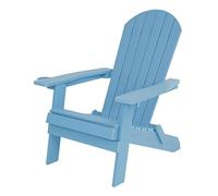 AXI Claire Silla Adirondack, Silla de Jardin de plastico, Azul Claro, con reposabrazos | Tumbona para 1 Persona con Respaldo Alto - 84,5 x 77 x 95,5 cm.