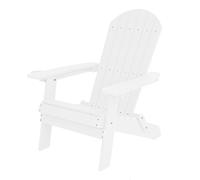 AXI Claire Silla adirondack, silla de jardin de plastico, blanca, con reposabrazos | Tumbona para 1 persona con respaldo alto - 84,5 x 77 x 95,5 cm