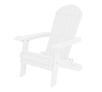 AXI Claire Silla Adirondack, Silla de Jardin de plastico, Blanca, con reposabrazos | Tumbona para 1 Persona con Respaldo Alto - 84,5 x 77 x 95,5 cm.