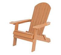 AXI Claire Silla adirondack, silla de jardin de plastico, marron, con reposabrazos | Tumbona para 1 persona con respaldo alto - 84,5 x 77 x 95,5 cm