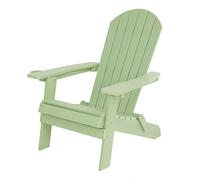 AXI Claire Silla adirondack, silla de jardin de plastico, verde, con reposabrazos | Tumbona para 1 persona con respaldo alto - 84,5 x 77 x 95,5 cm