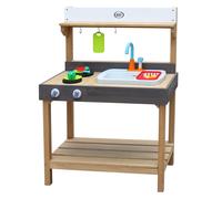 AXI Cocina de Juguete Rosa / Cocina de Barro de Madera | Cocina de Juguete Multifuncional / Cocina de arena para ninos con Juego de accesorios de 17 Piezas | 40x75x100 cm