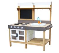 AXI Cocina de Juguete Rosa / Cocina de Barro de Madera | Cocina de Juguete Multifuncional / Cocina de arena para ninos con Juego de accesorios de 17 Piezas | 50x115x120 cm