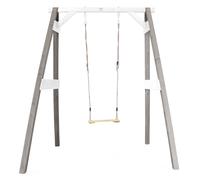 AXI Columpio en gris / blanco de madera FSC | Columpio individual con marco para ninos | Columpio infantil / Marco de columpio para el jardin