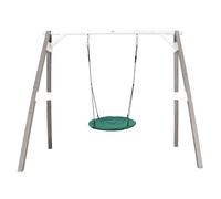 AXI Columpio nido Verano con estructura para ninos | Exterior 100 cm para el Jardin | Gris y Blanco