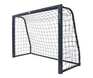 AXI Cristiano Porteria de futbol en antracita | De metal con anclajes al suelo incluidos, para ninos y adultos | 180x120cm