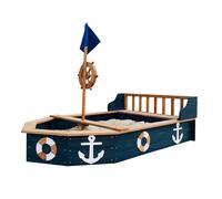 AXI Doris arenero ninos, Barco arenero de Madera, Giratorio Sobre Mastil - antracita/Marron| incluye lona y lona de suelo - 153 x 90 x 100 cm