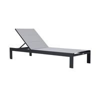 AXI Elio Tumbona en antracita / Gris | Garden Transat con estructura de aluminio ajustable en 5 posiciones | Tumbona para exterior / jardin