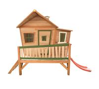 AXI emma Casa infantil de Madera FSC con Tobogan Rosso | Casita de Juegos para ninos de Jardin / exterior | Parque infantil en Marron y Verde