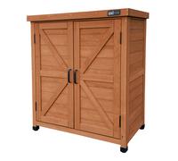 AXI Felix Hugo armario Jardin de Madera Cafe Marron | armario exterior, Mueble exterior almacenaje / armario exterior Madera con estante | 80 x 45 x 93 cm