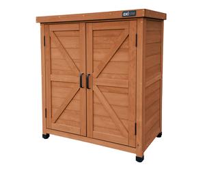 AXI Felix Hugo armario Jardin de Madera Cafe Marron | armario exterior, Mueble exterior almacenaje / armario exterior Madera con estante | 80 x 45 x 93 cm