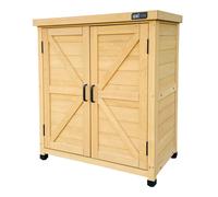 AXI Felix Hugo armario Jardin de Madera Marron | armario exterior, Mueble exterior almacenaje / armario exterior Madera con estante | 80 x 45 x 93 cm