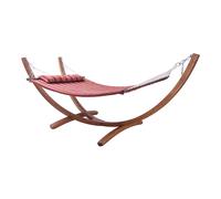 AXI Hawai Hamaca para 2 Personas con estructura de Madera | Juego de Hamaca para exterior con estructura de Madera y Hamaca XXL en Rojo