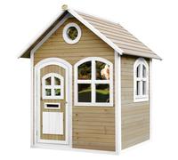 AXI Julia Casa de juegos de madera FSC | Casita de jardin para ninos en marron y blanco | Casita de jardin para ninos con ventanas