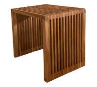 AXI Liane Mesa auxiliar de madera de teca marron | pequena para jardin, balcon o terraza de madera de teca | Tambien para salon 40,5 x 40,5 x 46 cm