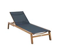 AXI Logan Tumbona en madera / aspecto antracita | Garden Transat con estructura de aluminio ajustable en 5 posiciones | Tumbona para exterior / jardin