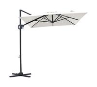 AXI Luma Sombrilla rectangular 200 x 300 cm, antracita/beige | Para jardin/terraza, lona anti-uV con indice uPF 30+ | Base en cruz, funda protectora incluida | inclinable, giratoria a 360Grados