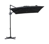 AXI Luma Sombrilla rectangular 200 x 300 cm, antracita/gris | Para jardin/terraza, lona anti-uV con indice uPF 30+ | Base en cruz, funda protectora incluida | inclinable, giratoria 360Grados
