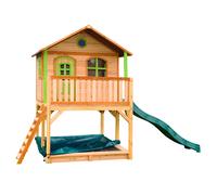 AXI Marc Casa infantil de Madera FSC con arenero y Tobogan Verde | Casita de Juegos para ninos de Jardin / exterior | Parque infantil en Marron y Verde