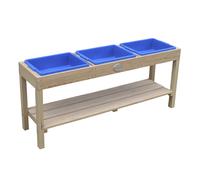AXI Mesa de Madera para arena y agua | Mesa de arena / Mesa de Barro con 3 Contenedores y estante de almacenamiento | 124 x 50 cm