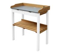 AXI Mesa de Madera para Plantar con 2 Cajones en Marron / Blanco | Mesa de Jardineria Resistente a la intemperie para Jardin / Balcon / Terraza / invernadero