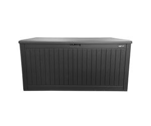 AXI Mike Baul exterior de plastico, negro, 1000 litros | Caja de almacenamiento exterior para cojines con fondo | arcon Jardin / impermeable - 141 x 72 x 72,5 cm