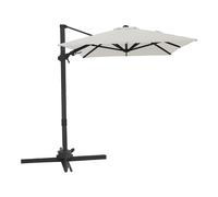 AXI Nyra Sombrilla descentrada rectangular 200 x 300 cm, antracita/beige | Para jardin/terraza con estructura pintada | Base en cruz, funda protectora incluida | inclinable, giratoria a 360Grados