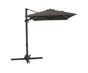 AXI Nyra Sombrilla descentrada rectangular 200 x 300 cm, antracita/gris topo | Para jardin/terraza con estructura pintada | Base en cruz, funda protectora incluida | inclinable, giratoria 360Grados