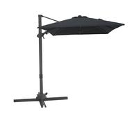 AXI Nyra Sombrilla rectangular descentrada 200 x 300 cm, antracita/gris | Para jardin/terraza con estructura pintada | Base en cruz, funda protectora incluida | inclinable, giratoria 360Grados