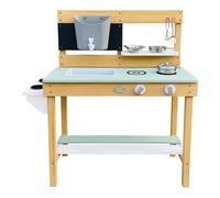 AXI Puck Cocinita de Juego, Para el exterior | Cocinita Madera Multifuncional con 6 Piezas de accesorios | Cocina de Juguete, Para el jardin 80 x 33 x 88 cm - FSC 100% Hemlock