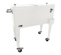 AXI Retro Nevera sobre Ruedas - Blanca - Nevera Vintage - Capacidad Maxima 76 litros - Nevera de Acampada o Jardin - Frigorifico sobre Ruedas.