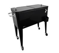 AXI Retro Refrescador negro | Carro nevera / nevera con ruedas - 76 litros | nevera portatil para el jardin / exterior