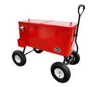 AXI Retro Refrescador Red | Carrito / nevera / nevera con ruedas - 76 litros | nevera movil para el jardin / exterior