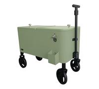 AXI Retro Refrescador Verde | Carrito/Nevera/Nevera con Ruedas - 76 litros | Nevera movil para el Jardin/Exterior.