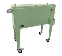 AXI Retro Refrescador Verde | Carro Nevera/Nevera con Ruedas - 76 litros | Nevera portatil para el Jardin/Exterior.