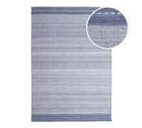 AXI Rhodos Alfombra para exteriores, rectangular, azul - ideal para zonas de descanso mas pequenas / Alfombra para exteriores fabricada con botEllas de PeT recicladas - 140 x 200 cm / Grosor: 5 mm