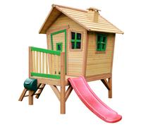 AXI Robin Casa Infantil de Madera FSC con Tobogan Rosso | Casita de Juegos para ninos de Jardin/Exterior | Parque Infantil en Marron y Verde.