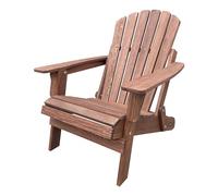 AXI Rosalie Silla Adirondack de Madera, Plegable, Color Cafe | Tumbona de Jardin / 100% Madera de Abeto Hemlock para 1 Persona, con reposabrazos y Respaldo Alto | 75,5 x 86,5 x 85 cm.