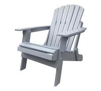 AXI Rosalie Silla Adirondack de Madera, Plegable, Color Gris | Tumbona de Jardin / 100% Madera de Abeto Hemlock para 1 Persona con reposabrazos y Respaldo Alto | 75,5 x 86,5 x 85 cm.
