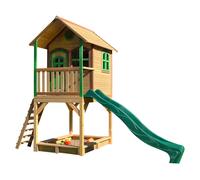 AXI Sarah Casa infantil de Madera FSC con arenero y Tobogan verde | Casita de Juegos para ninos de Jardin / exterior | Parque infantil en Marron y Verde