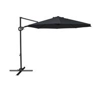 AXI Solea sombrilla redonda de Diam 300 cm, antracita/gris | Para jardin/terraza, tejido anti-uV, indice uPF 30+ | Base en forma de cruz, funda protectora incluida | inclinable, giratoria a 360Grados