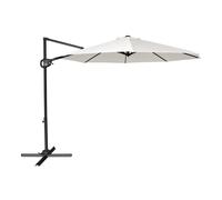AXI Solea Sombrilla redonda Diam 300 cm, antracita/beige | Para jardin/terraza, tejido anti-uV, indice uPF 30+ | Base en cruz, funda protectora incluida | inclinable, giratoria a 360Grados
