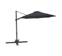 AXI Solis Sombrilla descentrada Diam 300 cm, antracita/gris | Para jardin / terraza con estructura con recubrimiento en polvo | Base en cruz y funda protectora incluidas | inclinable y giratoria 360Gr