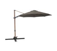 AXI Solis Sombrilla descentrada Diam 300 cm, efecto madera/gris | Para jardin / terraza con estructura con recubrimiento en polvo | Base en cruz y funda protectora incluidas | inclinable y giratoria 3