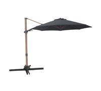 AXI Solis Sombrilla descentrada Diam 300 cm, efecto madera/Gris | Para jardin / terraza con estructura con recubrimiento en polvo | Base en cruz y funda protectora incluidas | inclinable y giratoria 3
