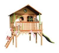 AXI Sophie Casa infantil de Madera FSC con Tobogan amarillo | Casita de Juegos para ninos de Jardin / exterior | Parque infantil en Marron y Verde