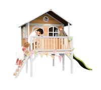 AXI Sophie Casa infantil de Madera FSC con Tobogan Verde Claro | Casita de Juegos para ninos de Jardin / exterior | Parque infantil en Marron y Blanco