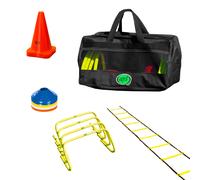AXI SportsBag 401 | Bolsa de deporte con equipamiento deportivo 4 en 1 | Con conos deportivos, escalera de entrenamiento, vallas y pinas | escalera de coordinacion / accesorios de entrenamiento