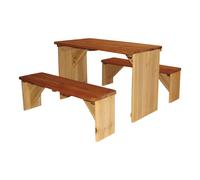 AXI ZidZed XL Mesa de Picnic para ninos | Mesa y bancos para Picnic de Madera en Marron